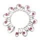 thumbnail image 3 of 8 Piezas de material acero Inoxidable, Rojo Y Azul, Cristal Floral Tribal Con Clip De Pezones Sin Perforaciones, 3 of 8