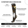 thumbnail image 3 of Lsque Bones And Leaves Pattern Sport Compression Socks for Men & Women 15-20 mmHg Knee High Nurse Pregnant Running Medical and Travel Athletic, 3 of 6