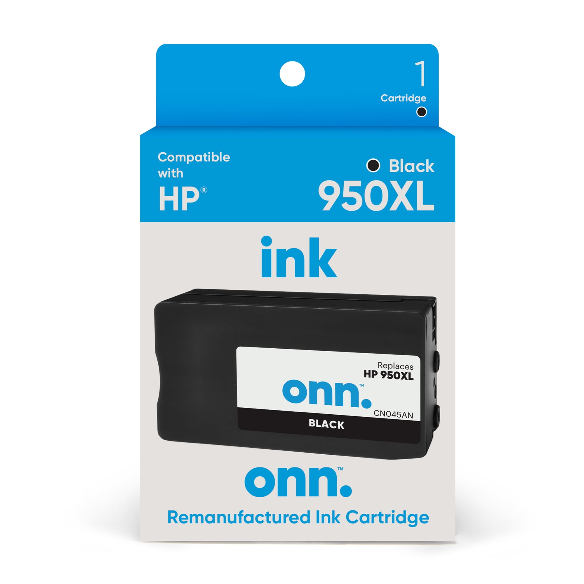 onn HP 950XL High Yield Black Inkjet Cartridge (Remanufactured)