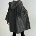 thumbnail image 7 of yillto Women Sherpa Jackets Long Lightweight Fleece Hoodie Coat Fuzzy Warm Knee Length Coats, 7 of 7