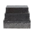 thumbnail image 6 of Decorative Boxes with Lid for Home Decor - Jewelry Boxes Organizer with Metallic Dot Pattern - Storage Boxes and Home Organizer Accent for Keepsakes and Accessories - Set of 3, 4", 3", 3", Black, 6 of 11