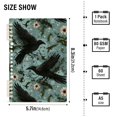 thumbnail image 2 of FORMRS 1-Subject Spiral Notebook 8" x 5" College Ruled 60 Refillable Sheet A5 Hard Cover, Mystic Crows Pattern, 2 of 7