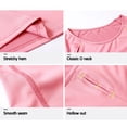 thumbnail image 4 of TFixol Camiseta deportiva para mujer, cuello redondo, manga corta, elástica, transpirable, absorbe la humedad, 4 of 8