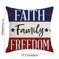 thumbnail image 3 of Nkmbld 4th of July Throw Pillow Cover, 18 x 18 Inch Red White Blue Independence Day Patriotic Throw Pillow Case for Sofa Couch Bed Home Outdoor, 3 of 8