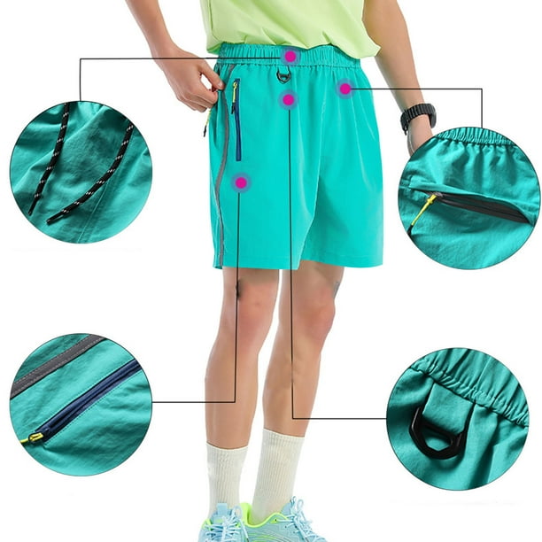 Ceisia Men's Slim Lightweight Quick-dry Gift Casual Shorts Breathable Contrast Zipper Pockets Multi-Color