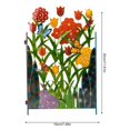 thumbnail image 2 of 11.8 Inch Decorative Garden Stakes  Outdoor Garden Decor  Colorful Flowers  Iron Fence Patio Spring Outdoor Decor for Patio Outside  Yard Decor for Front Door, 2 of 10