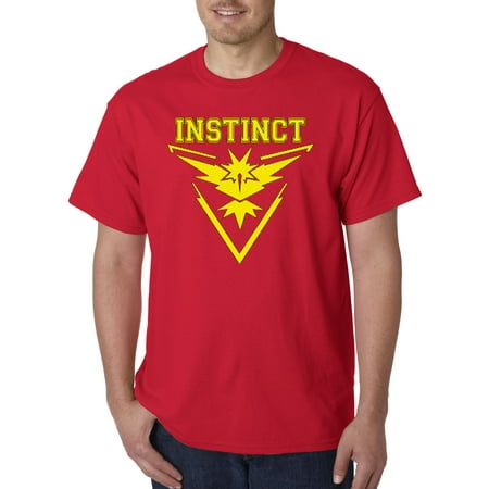 515 - Unisex T-Shirt Pokemon Go Team Instinct Emblem Logo (Best Team In Pokemon Blue)