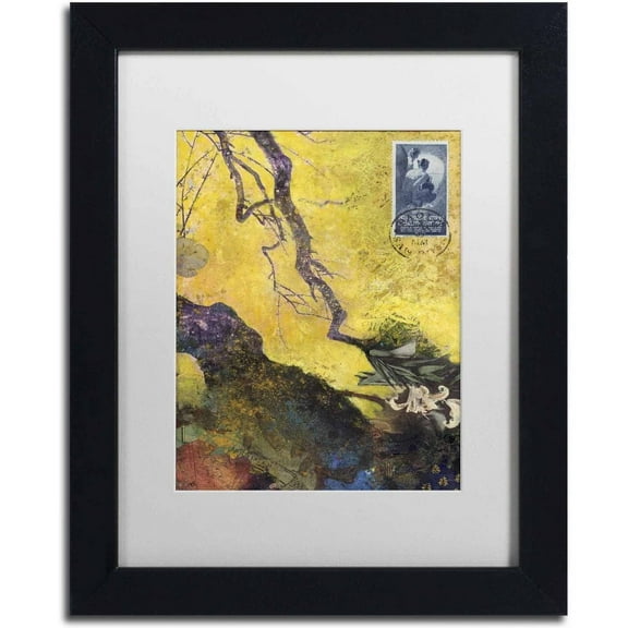 Trademark Fine Art '124 Golden Bough' Canvas Art by Nick Bantock, White Matte, Black Frame