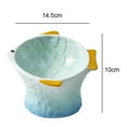 thumbnail image 2 of Cat bowl ceramic utensils protect cervical vertebrae eating pot cat food cat bowl colorful fish - GREEN, 2 of 5