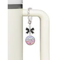 thumbnail image 3 of Delight Jewelry Silvertone Domed Multi Color BN - Silvertone Bow Charm Accessory for Tumblers and Thermal Cups, 3 of 4