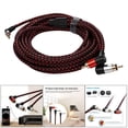 thumbnail image 3 of Cable RCA, 3,5mm a 2 RCA adaptador de sonido estéreo Cable Nylon AUX RCA Y Cable para tabletas, altavoces, 5 metros, 3 of 9