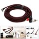 thumbnail image 3 of Cable RCA, 3,5mm a 2 RCA adaptador de sonido estéreo Cable Nylon AUX RCA Y Cable para tabletas, altavoces, 5 metros, 3 of 9