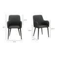 thumbnail image 7 of Moe's Home Collection Cantata Dining Chair Mayon Black Vegan Leather-Set Of Two, 7 of 7