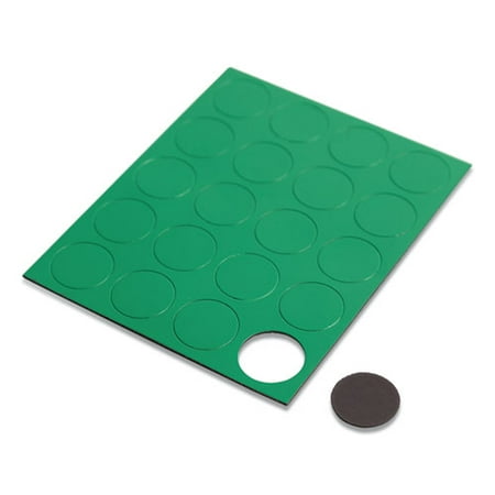 

3PK Heavy-Duty Board Magnets Circles Green 0.75\ Diameter 20/Pack