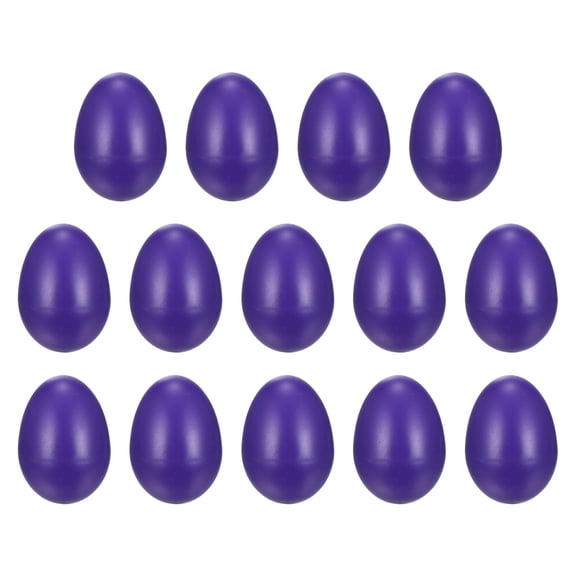 Uxcell 14 Pcs Egg Shakers, Plastic Musical Eggs Maracas Hand Percussion Instruments for DIY Painting Music Learning Easter Party Performance, Purple