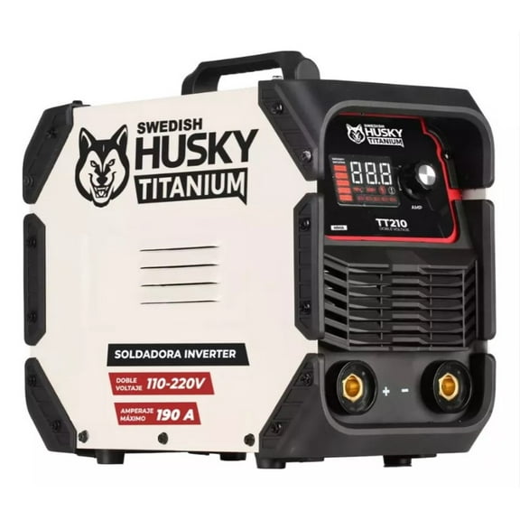 Soldadora Inversora 190a 110/220v Uso Rudo Anti Stick Husky Color Blanco