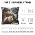 thumbnail image 5 of Orinice Santa Christmas Tree Graphic Decorative Throw Pillow Cover Gift Box for Home Couch, 1PC Winter Pillow Case 22x22in, 5 of 5