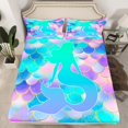 thumbnail image 2 of Castle Fairy Children Teens Girls Marine Mermaid Full Size Sheets 4-Piece,Sea Princess Breathable Bed Sheets,Abstract Gradient Lightweight Sheet Sets,Super Cozy Room Decor, 2 of 7