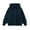 02-Dark Blue, variant on Teen Girls Hooded Zip Up Jacket Long Sleeve Solid Color Lightweight Outerwear Casual Pullover Autumn Winter Elegant Stylish Coat