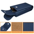 thumbnail image 3 of Funda doble para gafas Fintie Portable de piel vegana, color azul marino, 3 of 8