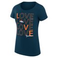 thumbnail image 2 of Women's G-III 4Her by Carl Banks Navy Denver Broncos Love Graphic Fitted T-Shirt, 2 of 5