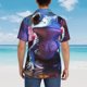 thumbnail image 4 of Fotbe Colorful Frog Among Flowers Camisa Hawaiana para Hombre Unisex – Camisa Casual de Verano con Botones de Manga Corta de Algodón y Lino,Small, 4 of 7