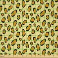 thumbnail image 2 of Ambesonne Leopard Print Fabric by the Yard Microfiber, Modern Wild Cat Art, 2 Yards, Pale Orange and Beige, 2 of 2
