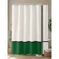 thumbnail image 4 of Shower Curtains for Bathroom-36"x72", Modern Abstract Minimalism Waterproof Bath Curtain Grommet Shower Curtain Set with Hooks, Black Lines and Dark Green Block Washable Bath Accessories, 4 of 6