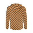 thumbnail image 2 of Orange Checkered All Over Print Full Zip Hoodie for Men (Model H14) (Size:S;), 2 of 4