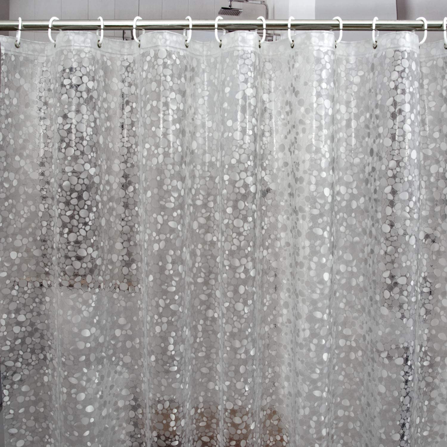 Details about   Heavy Duty EVA Shower Curtain Liner 72" x 72",Waterproof No Chemical,12 Hooks 