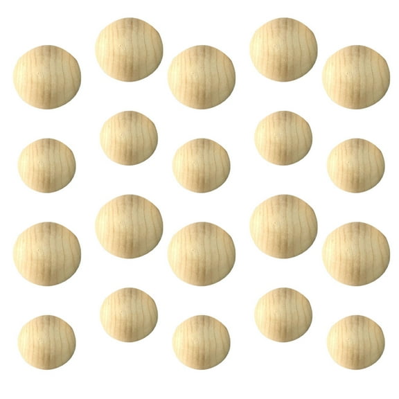 UNOMOR 100 Pcs Half Round Craft Wood Pieces Wood Color For Artists DIY Projects