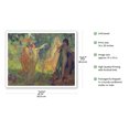 thumbnail image 2 of Dancing Woodland Nymphs Bacchanal - Vintage Art Nouveau Poster by Louis F. Berneker c.1920s - Fine Art Matte Paper Print (Unframed) 16x20in, 2 of 4