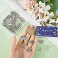 thumbnail image 3 of 1Box 84Pcs 14 Styles Silver Butterfly Charms Moths Charm Bulk Ethnic Vintage Style Dangle Cute Small Insect Charms for Jewelry Making Charms Supplies DIY Necklace Bracelet Earrings Gifts, 3 of 6