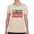 thumbnail image 2 of Officially Licensed Coca-Cola Ice-Cold Retro Distressed Logo Women's T-shirt, 2 of 3