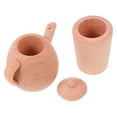 thumbnail image 4 of 1 Set Wood Tableware Toy Smooth Unpainted Teapot Tea Cup Educational Toy, 4 of 9