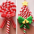 thumbnail image 5 of 3 Pieces Christmas Candy Ornaments Lollipop Ornament Candy Cane Hanging Decor Peppermint Christmas Tree Decoration Fake Candy Canes Crafts for Xmas Wreath Party Supplies Red and White, 5 of 6