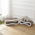 thumbnail image 6 of THE LICKER STORE Suvi 26" Modern Cardboard Infinity 2-in-1 Lounge Bed Cat Scratcher with Catnip, Cloud, CSR1014B, 6 of 7