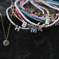 thumbnail image 4 of Gargantilla de cuentas bohemias para mujer, collar de cadena con colgante de 26 letras iniciales, joyería de perlas de concha de moda, accesorios bohemios, 4 of 4