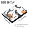 thumbnail image 3 of 9.2x6.7 inch Leather Notebook 100 Sheets, Multi-Pocket Design & Pen Loop Halloween Decorations Pumpkins and Branches Refillable Journal Organizer, 3 of 6