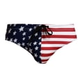 thumbnail image 2 of Deyuer Men Swim Briefs Stretchy USA Flag Swimming Trunks Swimsuit Athletic Swimwear Bathing Suit Independence Day, 2 of 7