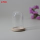 thumbnail image 3 of 4 piezas de cúpula de cristal a prueba de polvo, jarrón de plantas decorativas en miniatura de madera de cúpula Yuyangstore Cúpula transparente, 3 of 5