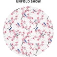 thumbnail image 3 of Cherry Blossom Tablecloth Round Spring Summer Farmhouse Floral Tablecloth Waterproof Polyester Washable Flower Bird Table Cloth Table Cover for Home Party Picnic 60 Inch, 3 of 6