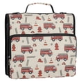 thumbnail image 5 of FORMRS Zipper Binder with Shoulder Strap 2-inch Ring 500 Sheet Capacity File Bag, Fire Truck Pattern, 5 of 5