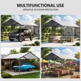 thumbnail image 6 of TANGJEAMER 10x20 ft Metal Carport Car Canopy Portable Car Tent Garage, White, 6 of 7