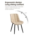 thumbnail image 5 of ALEAVIC Modern Elegant PU Leather Mesh Dining Chair, Set of 2, White, 5 of 10