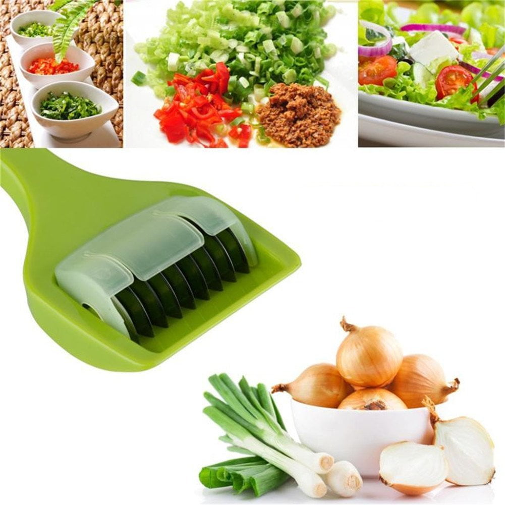 Herb Cutter Roller Fast Vegetable Slicer Tool Stainless Steel Blade Kitchen Gift