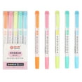 thumbnail image 1 of amdohai Dual Tip Highlighter, Broad Chisel and Fine Point, Assorted Colors, 5 Count, 1 of 8