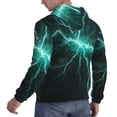thumbnail image 6 of Lsque Green Lightning Flash Pattern Casual Men's Hoodie,Hooded Sweatshirt with Kangaroo Pocket,Pullover Hoodie-X-Large, 6 of 7