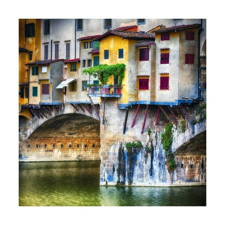 Small Balcony on Ponte Vecchio, Florence, Italy Print Wall Art By George
