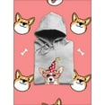 thumbnail image 3 of Welsh Corgi Puppy Let's Party Hoodie Women -Image by Shutterstock, Female Small, 3 of 4